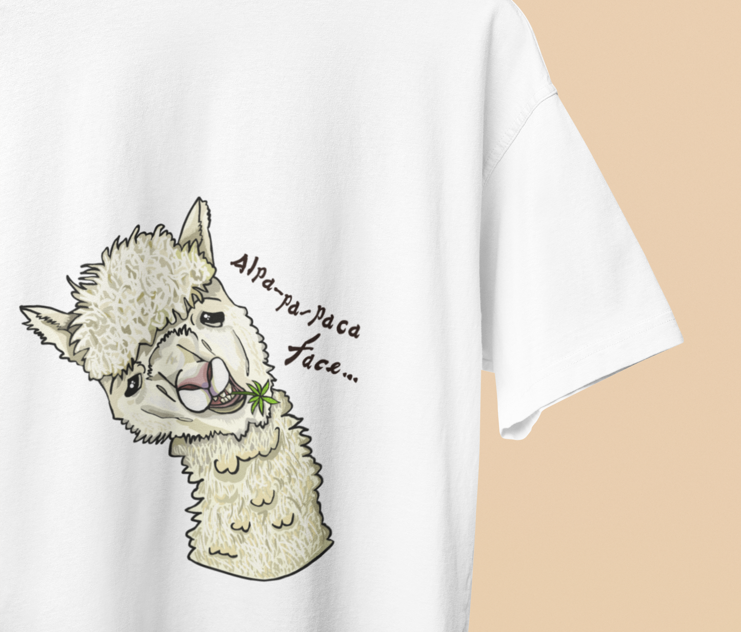 Alpa-pa-paca face / Stoned Alpaca Unisex Tee