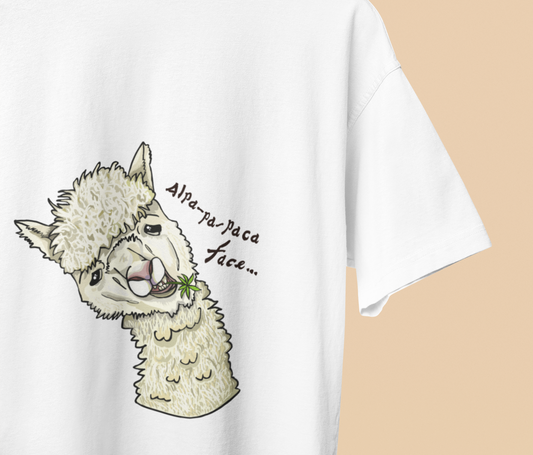 Alpa-pa-paca face / Stoned Alpaca Unisex Tee