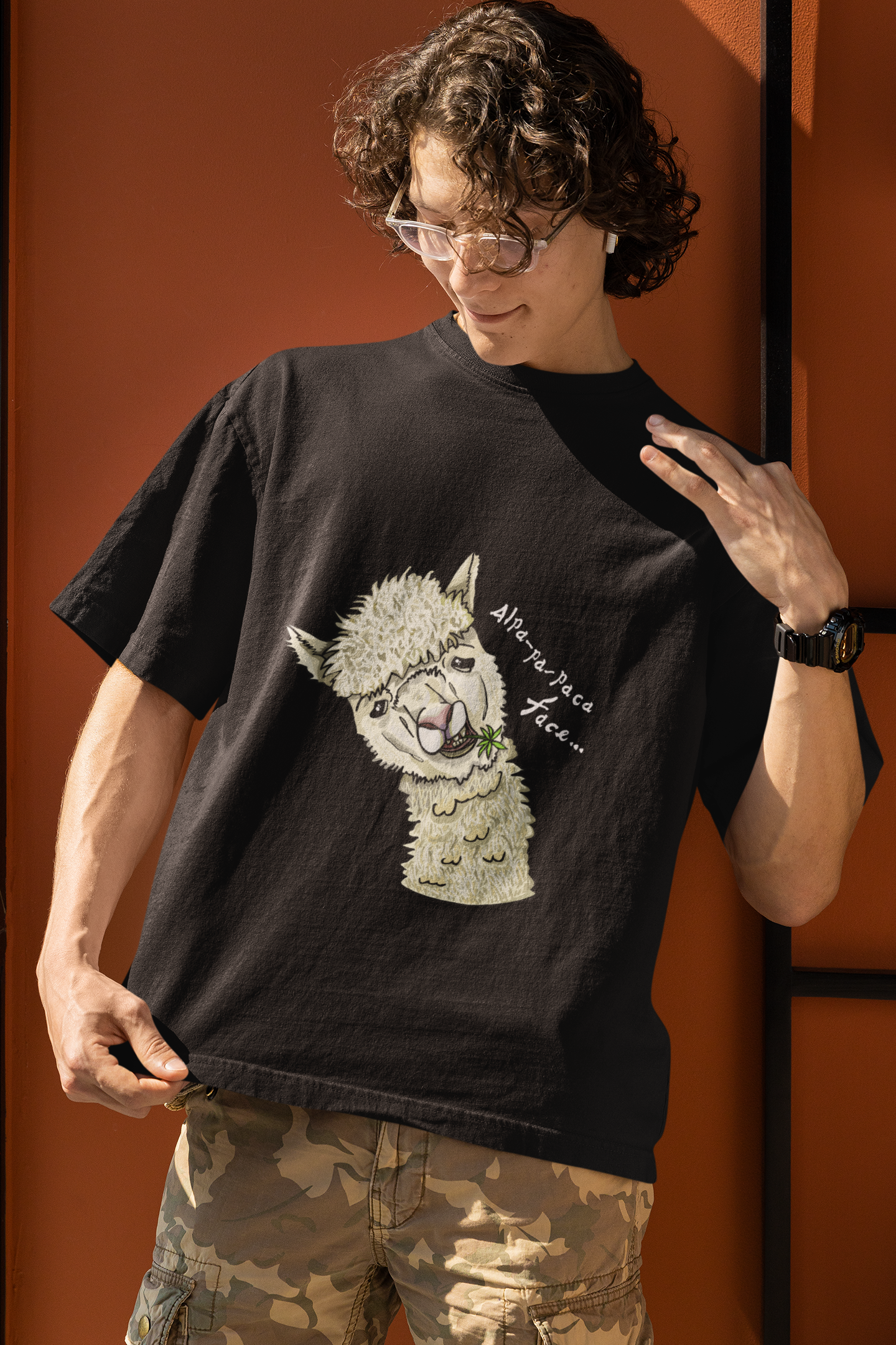 Alpa-pa-paca face / Stoned Alpaca Unisex Tee